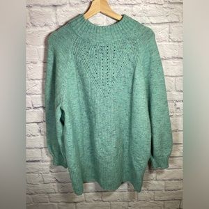 LC Lauren Conrad Teal Knit Turtleneck Sweater